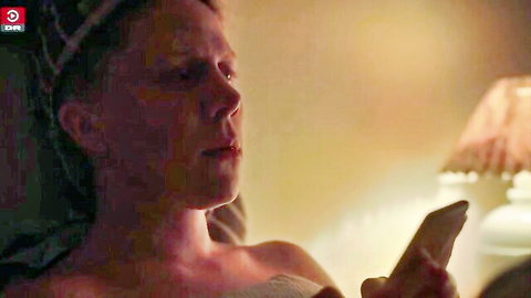 Katinka Laerke Petersen nude tits in Far (2020) sex scene, blonde celeb exposed
