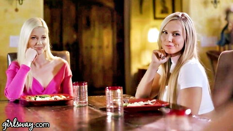 Aidra Fox and Elena Koshka sharing an intimate lunch with friend