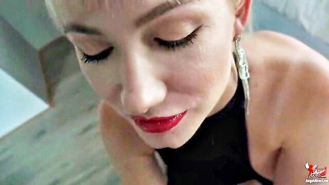 Angel The Dreamgirl blonde close-up blowjob tease POV HD
