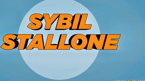 Sybil Stallone pornstar title screen on blue background with DDF logo