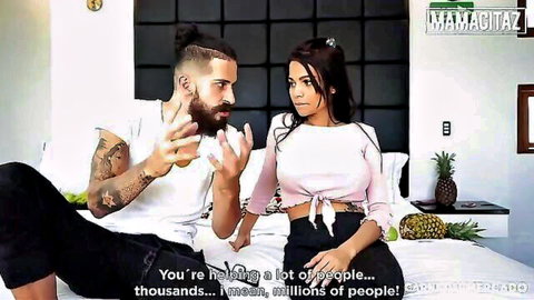 Petite big tits Latina Colombiana in first casting interview with producer