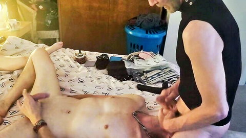 Intense lesbian fingering session with nude bodies and collar play