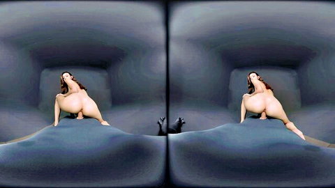 Melanie Marie nude ass spread in VR solo scene