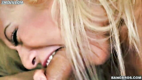 Cristi Ann slurping on BBC shaft in intense BangBros blowjob