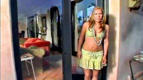 Jenaveve Jolie in sexy green bikini and mini skirt posing