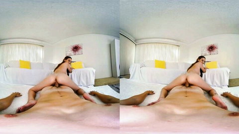 Melanie Marie spreads legs wide, exposing pussy for cock ride