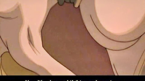 Two hentai anime girls passionately licking and sucking a thick brown cock together with tongues extended