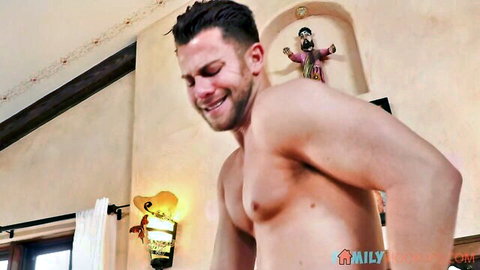Cherie DeVille's family crush with muscular smiling man