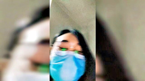 Masked Asian beauty in viral Indonesian delivery prank sex part 2