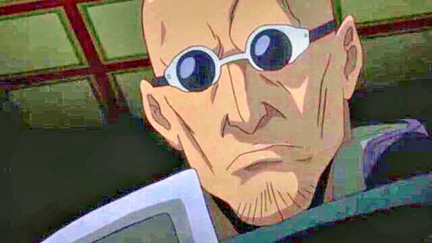 Bald anime male in sunglasses from Hell Knight Ingrid hentai