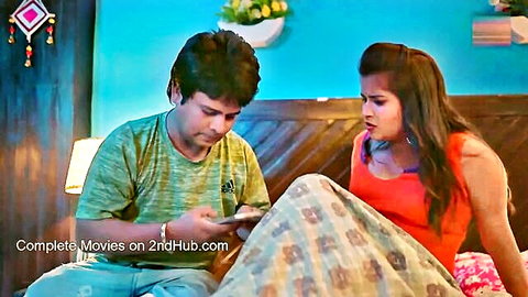 Indian couple in intimate bed scene from Hunters Hindi web series