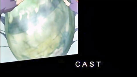 Purple-haired anime girl holding glowing green orb in Tower of Etruria Ep.1