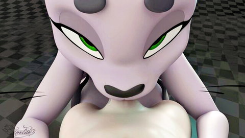3D hentai Gardevoir grinding shaved pussy on huge white cock closeup
