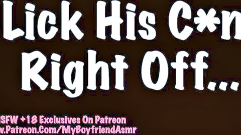 ASMR boyfriend roleplay: Lick his cock right off while he watches GF and best friend