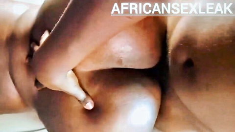 African busty stepmom anal leak: hands spreading ass for stepson help