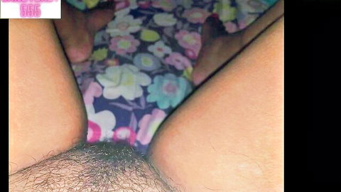 Sri Lankan virgin girl exposing pussy in floral panties close-up