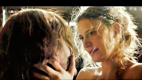 Clea Eden nude tits in intimate scene with Sevda Polat, Karma Is a Hitch 2022