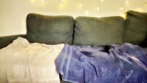 Christinabby143 Colombian camgirl setup with fabrics on couch