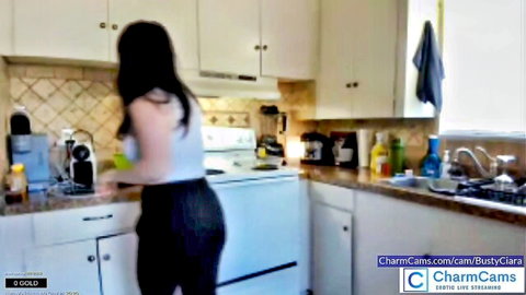 BustyCiara teasing with big ass in tight outfit at CharmCams