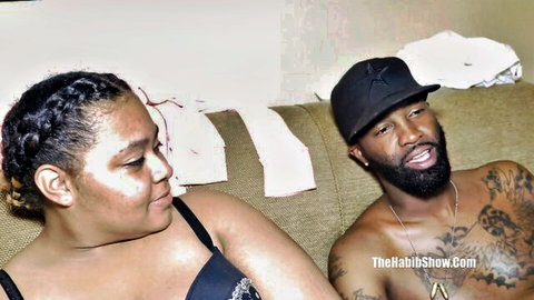 Suga Slim and Juicy Red in intimate ebony couple tease on Thehabibshow