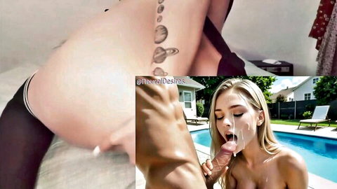 Blonde Linda's first-time anal pounding and cum-drenched blowjob
