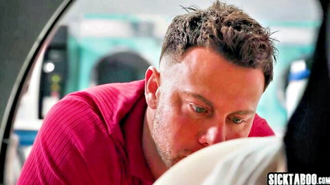 Alex Grey in steamy laundromat tease with mirror view