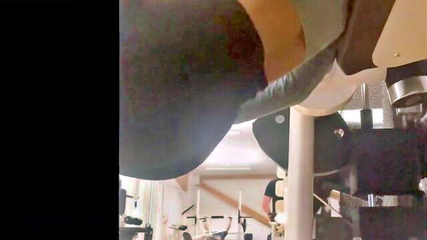 Gym babe bent over taking it doggy style from behind