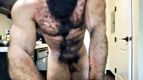 Jaxton Wheeler muscular hairy nude posing confidently