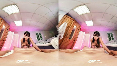Athenea Rose nude straddling for sensual edging massage