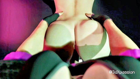 Gloved hands spreading pale juicy ass cheeks wide exposing tight pink anus in dark 3D render