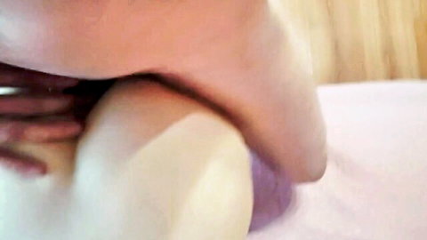 Close-up homemade anal creampie on big white ass