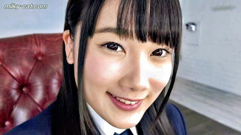 Aya Miyazaki smiling in school uniform, JAV close-up