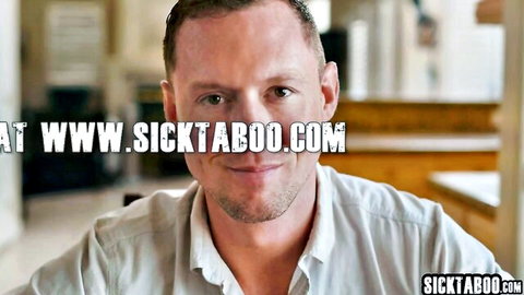Handsome man in white shirt smiling for provocative cougar scene with Kenna James