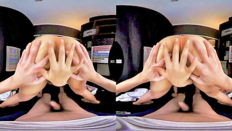 Japanese babe spreading ass in steamy VR porn video