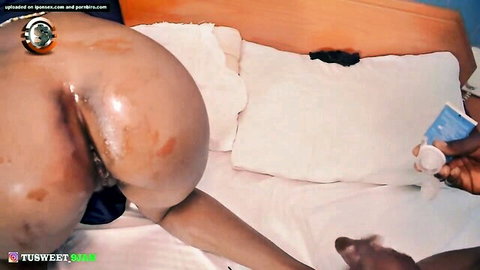 Naija ebony with big ass in intense anal pounding