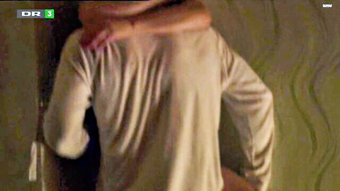 Kate Dickie explicit sex embrace from behind, fondling breasts