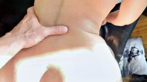 Jennifer Mendez nude in steamy threesome, arched back with hands gripping curves
