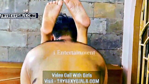 Indian student feet up pose after good grades sex with teacher