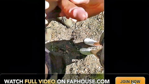 Amateur French outdoor threesome footjob close-up on beach