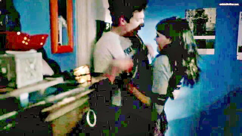 Emmy Rossum grabbed passionately by man in Shameless scene
