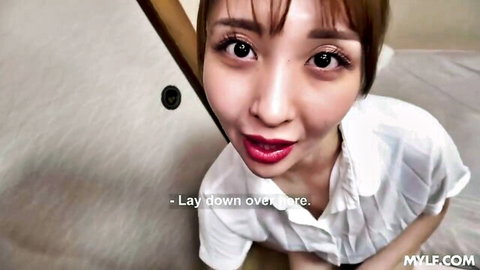 Haruka Yumeno in white shirt POV tease invitation