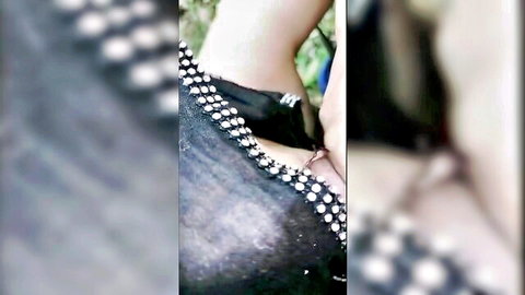 Vilashini new model outdoor jungle tease in beaded black top
