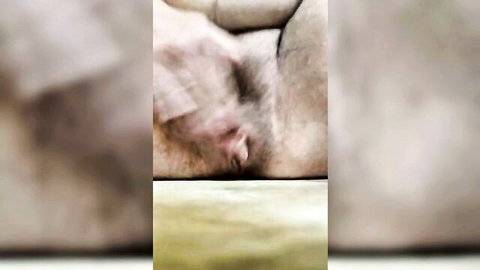 Izzybby71 closeup edging session with bushy pussy