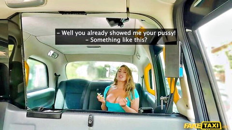 Busty Colombian MILF flashing cleavage in FakeTaxi cab ride