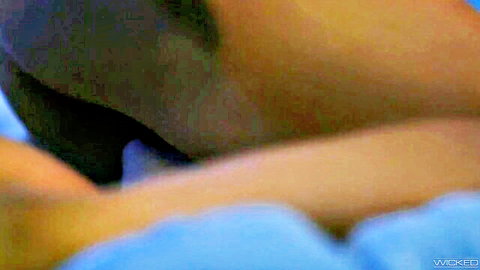 Asian brunette Vanessa Sky fucked in office by Lucky Fate