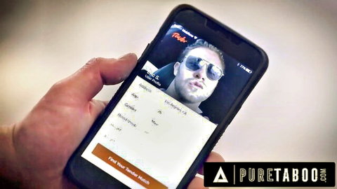 Tinder profile in Kenzie Anne's Pure Taboo faked injury impregnation scene