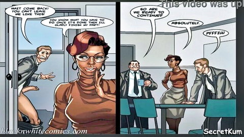 Ebony attorney grabs politician's cock in steamy office deepthroat scene