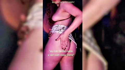 Gabri ASMR trying on slutty white lingerie, curvy Latina posing provocatively