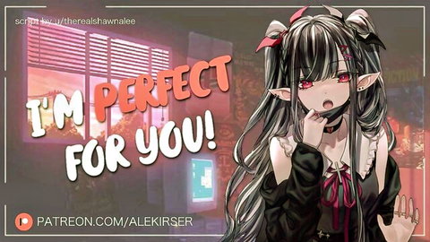 Alekirser's seductive anime elf girl in revealing black dress, perfect for taboo roleplay