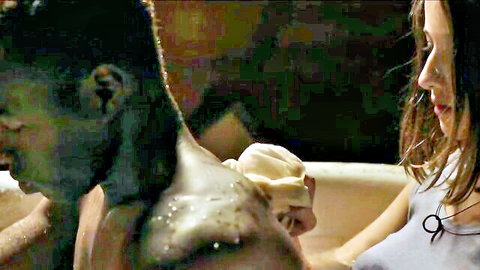 Anastasyia Bogach topless in steamy bath scene from Twin Flower (2018)